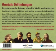 Buchcover und Innenansicht für das Buch: Geniale Erfindungen: Faszinierende Ideen, die die Welt veränderten - Buchdruck, Auto, Glühbirne und andere spannende Geistesblitze