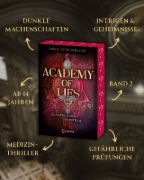 Buchcover und Innenansicht für das Buch: Academy of Lies (Band 2) - Autopsie einer Intrige