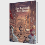 Buchcover und Innenansicht für das Buch: Das Tagebuch der Unruhe 1