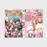 Buchcover und Innenansicht für das Buch: Boku no Hero Academia: Team Up Mission