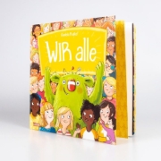 Buchcover und Innenansicht für das Buch: WIR alle