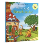 Buchcover und Innenansicht für das Buch: Nulli & Priesemut: Hurraaa! Besuch ist da! - 4 Bände in 1