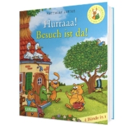 Buchcover und Innenansicht für das Buch: Nulli & Priesemut: Hurraaa! Besuch ist da! - 4 Bände in 1