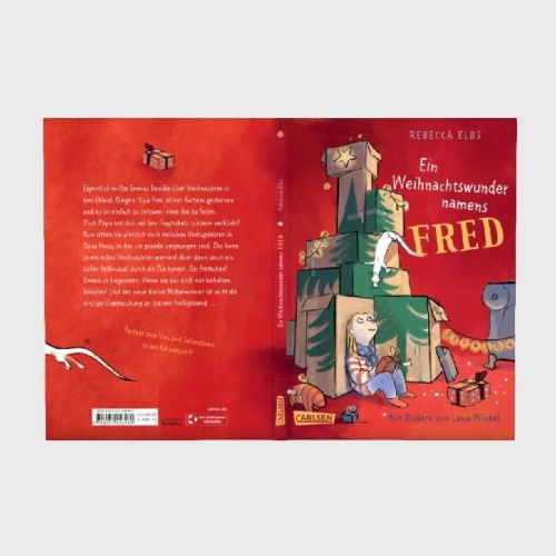 Buchcover und Innenansicht für das Buch: Ein Weihnachtswunder namens Fred