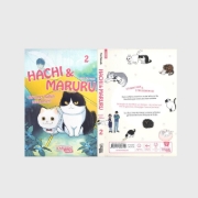 Buchcover und Innenansicht für das Buch: Tsure-neko Maruru to Hachi