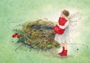 Buchcover und Innenansicht für das Buch: Postkartenbuch "Elfenträume"