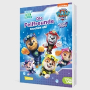 Buchcover und Innenansicht für das Buch: PAW Patrol Erstlesebuch: Aqua Pups: Die Fellfreunde tauchen ab!