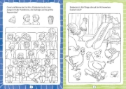 Buchcover und Innenansicht für das Buch: Aufgepasst! Konzentrationsspiele