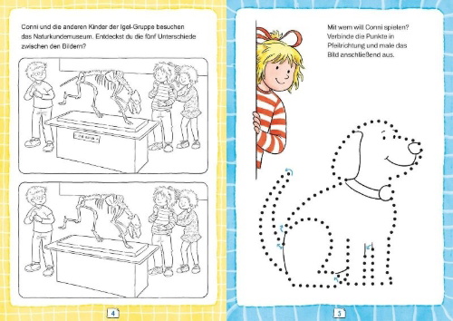 Buchcover und Innenansicht für das Buch: Aufgepasst! Konzentrationsspiele
