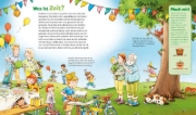 Buchcover und Innenansicht für das Buch: WAS IST WAS Junior Band 29. Uhr und Zeit verstehen
