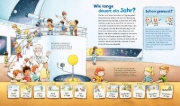 Buchcover und Innenansicht für das Buch: WAS IST WAS Junior Band 29. Uhr und Zeit verstehen
