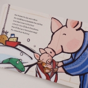 Buchcover und Innenansicht für das Buch: Ab in die Wanne, Ferkel!
