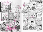 Buchcover und Innenansicht für das Buch: Kiss Me Once: Die Graphic Novel (Kiss the Bodygard, 1)