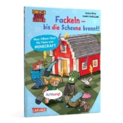 Buchcover und Innenansicht für das Buch: Minecraft Silben-Geschichten: Fackeln - bis die Scheune brennt!