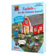 Buchcover und Innenansicht für das Buch: Minecraft Silben-Geschichten: Fackeln - bis die Scheune brennt!