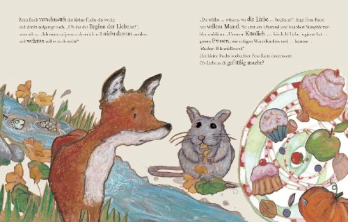 Buchcover und Innenansicht für das Buch: Wie der kleine Fuchs die Liebe entdeckt / mit Hörbuch