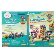 Buchcover und Innenansicht für das Buch: PAW Patrol Erstlesebuch: Die Fellfreunde auf Dino-Mission!