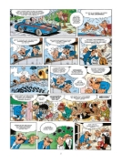 Buchcover und Innenansicht für das Buch: Mortadelo y Filemon: Los inventos del profesor bacterio
