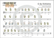 Buchcover und Innenansicht für das Buch: Einfacher!-Geht-Nicht: 24 Weihnachtslieder für Klavier und Keyboard mit CD