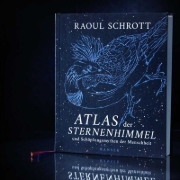 Buchcover und Innenansicht für das Buch: Atlas der Sternenhimmel und Schöpfungsmythen der Menschheit