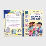 Buchcover und Innenansicht für das Buch: Hilfe! Eine Woche ohne Handy