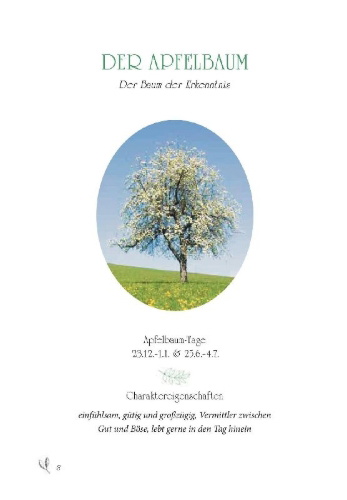 Buchcover und Innenansicht für das Buch: Baumhoroskop der Kelten