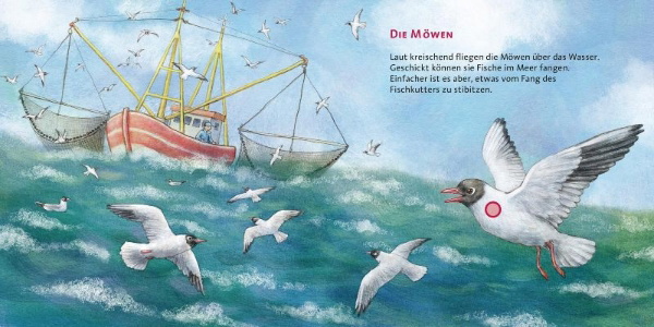Buchcover und Innenansicht für das Buch: Hör mal (Soundbuch): Am Meer