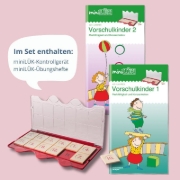 Buchcover und Innenansicht für das Buch: miniLÜK-Set Übungen für Vorschulkinder