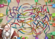 Buchcover und Innenansicht für das Buch: Das kleine Böse Rätselbuch - 24 fiese Weihnachtslabyrinthe (Das kleine Böse Buch)