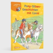 Buchcover und Innenansicht für das Buch: LESEMAUS zum Lesenlernen Sammelbände: Pony-Silben-Geschichten mit Conni