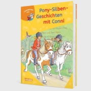 Buchcover und Innenansicht für das Buch: LESEMAUS zum Lesenlernen Sammelbände: Pony-Silben-Geschichten mit Conni
