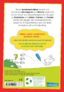 Buchcover und Innenansicht für das Buch: Mein bunter Kindergarten-Block: Malspiele und Rätsel