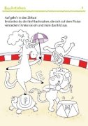 Buchcover und Innenansicht für das Buch: Mein bunter Kindergarten-Block: Malspiele und Rätsel