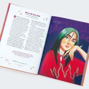Buchcover und Innenansicht für das Buch: GOOD NIGHT STORIES FOR REBEL GIRLS: 100 INSPIRING YOUNG CHANGEMAKERS