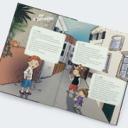 Buchcover und Innenansicht für das Buch: Die Lolli-Gäng sucht das Abenteuer