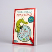 Buchcover und Innenansicht für das Buch: Mein Rätselblock Mitmachspaß