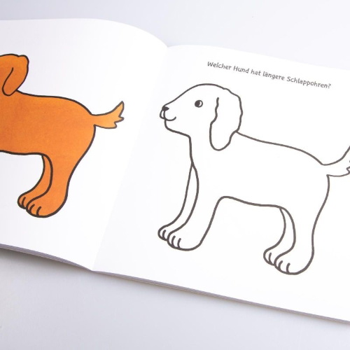 Buchcover und Innenansicht für das Buch: Das dicke Kindergarten-Malbuch: Mit farbigen Vorlagen und lustiger Fehlersuche