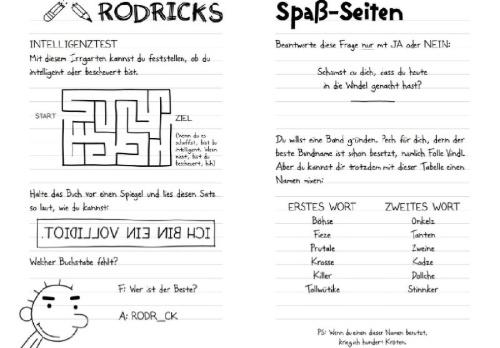 Buchcover und Innenansicht für das Buch: Gregs Tagebuch - Mach's wie Greg!