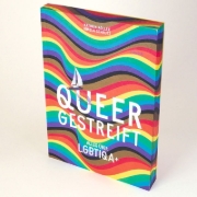 Buchcover und Innenansicht für das Buch: Queergestreift