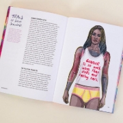 Buchcover und Innenansicht für das Buch: Queergestreift