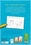 Buchcover und Innenansicht für das Buch: Ausmalbilder für Kita-Kinder: Mein erstes großes Malbuch: Einhörner