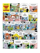 Buchcover und Innenansicht für das Buch: Mortadelo y Filemon: La máquina del cambiazo