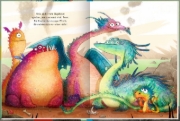 Buchcover und Innenansicht für das Buch: Furzipups, der Knatterdrache