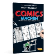 Buchcover und Innenansicht für das Buch: Comics machen