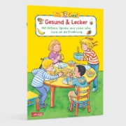Buchcover und Innenansicht für das Buch: Conni Gelbe Reihe (Beschäftigungsbuch): Gesund & lecker