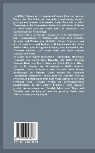 Buchcover und Innenansicht für das Buch: Münzkatalog für Sondengänger
