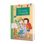 Buchcover und Innenansicht für das Buch: Schlau für die Schule: Hurra! Dein erster Schultag