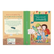 Buchcover und Innenansicht für das Buch: Schlau für die Schule: Hurra! Dein erster Schultag