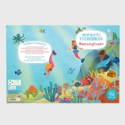 Buchcover und Innenansicht für das Buch: Mein buntes Stickerbuch: Meerjungfrauen