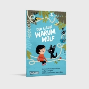 Buchcover und Innenansicht für das Buch: Der kleine Warumwolf